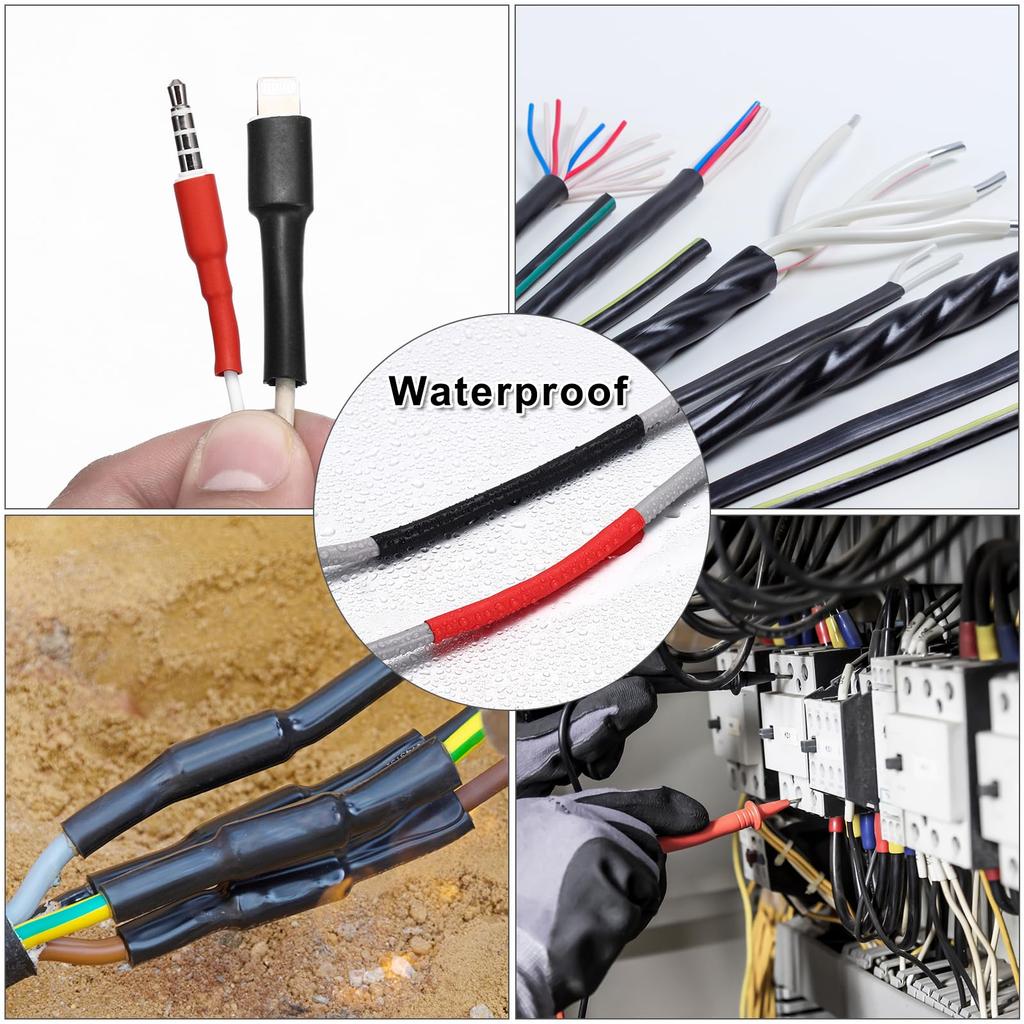 uxcell 0.2 inch (5 mm) Diameter 2:1 Heat Shrink Tube Wrap Cable Sleeve 3.1m Black