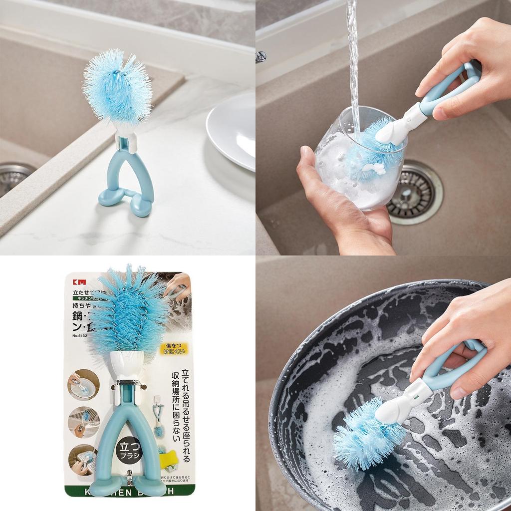 Kitchen Cleaning Brush With Plastic Material For Pots And Dishware