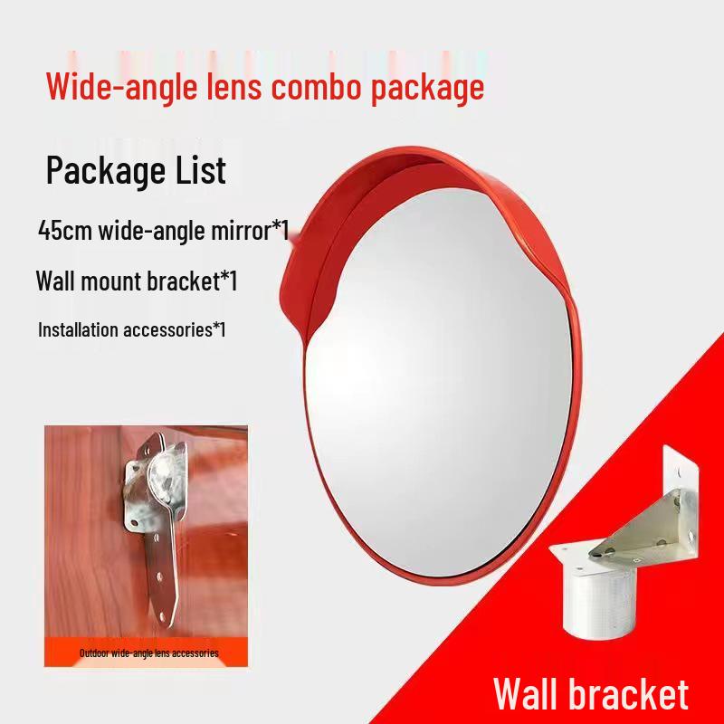 Miroir de circulation grand angle: Miroir Convexe Extérieur/Intérieur pour la Sécurité Routière et l'Antivol, Parfait pour les Coins de Garage
