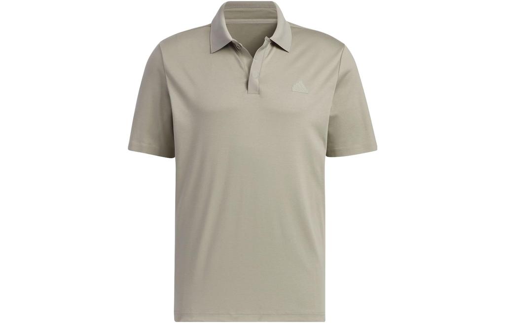 adidas Polo Shirts Men's Pebble Silver Gray Polo Collar Moderate Strai