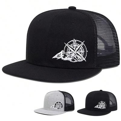 Unisex Compass Mountain Embroidery Hip-hop Net Hats Spring Summer Outdoor Adjustable Sports Casual Baseball Caps Sunscreen Hat
