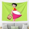 Happy Heidi Tapestry Decor Art Aesthetic Tapestries for Living Room Bedroom Home Wall Cloth Wall Hanging