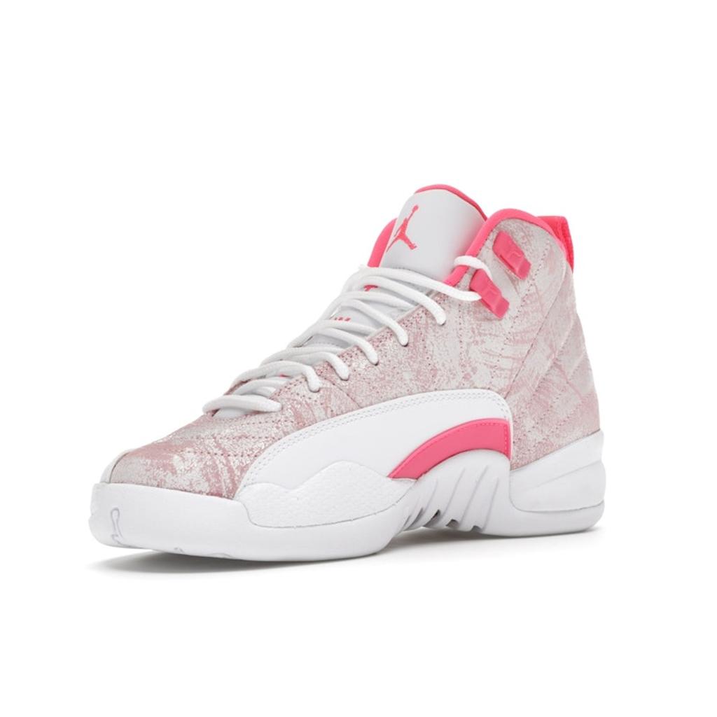 Air Jordan 12 Retro GS Arctic Pink Kids Sneakers White Arctic-Punch Hyper-Pink 510815-101