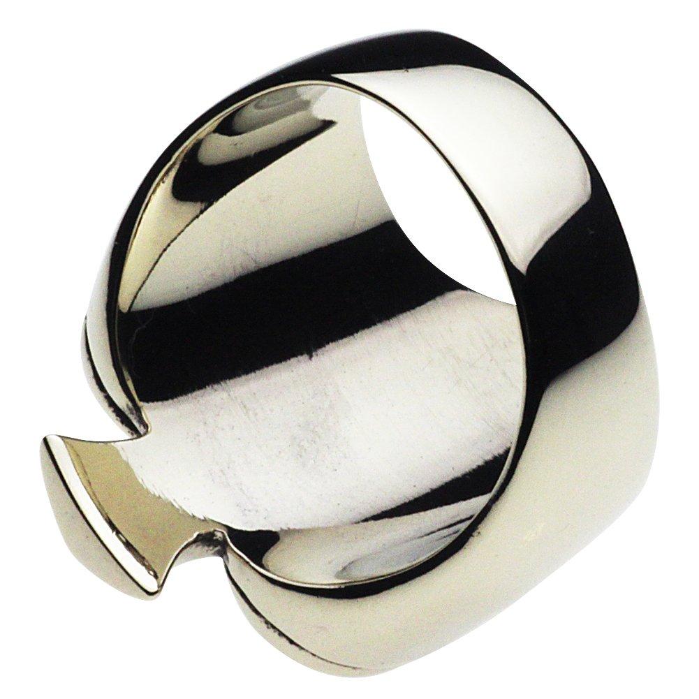 Spaten-Knochenring aus Metall, gekreuzt, r5017-21 [Cenote] [weißes Accessoire] Nr.