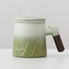 OLOEY Ceramic Tea Brewing Mug with Qianli Jiangshan Design