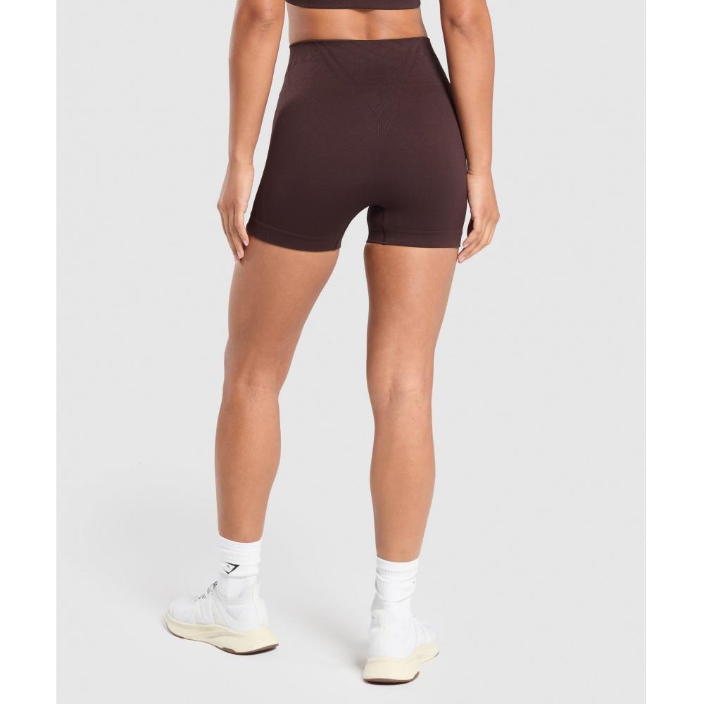 Gymshark Corset Seamless Shorts Heritage Brown B1b1j Ncnz