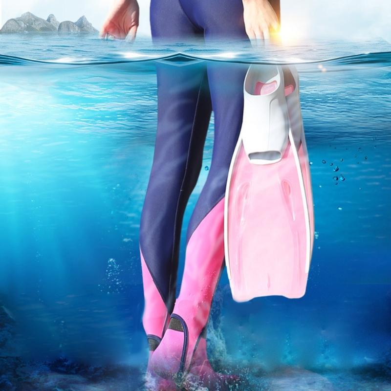 Scubas Diving Gear Full Foot Long Silicone Fins Snorkeling Swimming Diving Floating Fins TPR Non-Slip Swimming Flippers