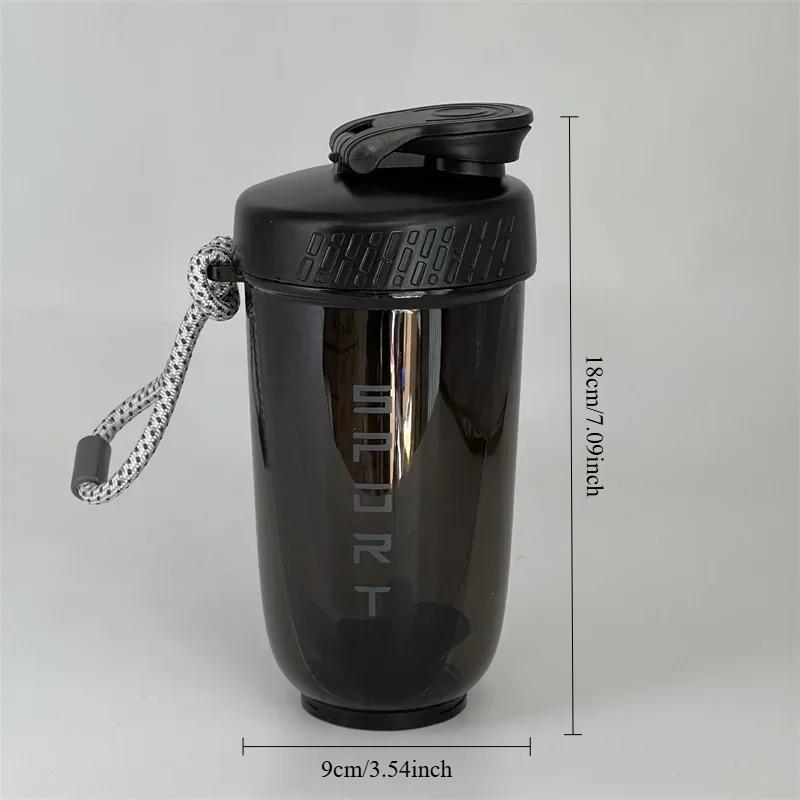 590ml Mixer Shaker Flasche mit Plastik-Schneebesenkugel BPA-freier Kunststoff Protein-Shakes Auslaufsicher für Pulver Workout Fitnessstudio Sport
