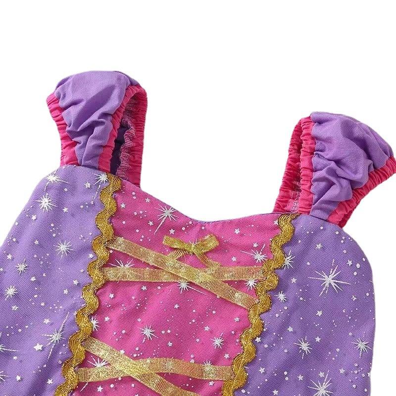 Princess Sofia Dress Long Gown Kids Costume Sleeveless Party Performance Dress for Girls