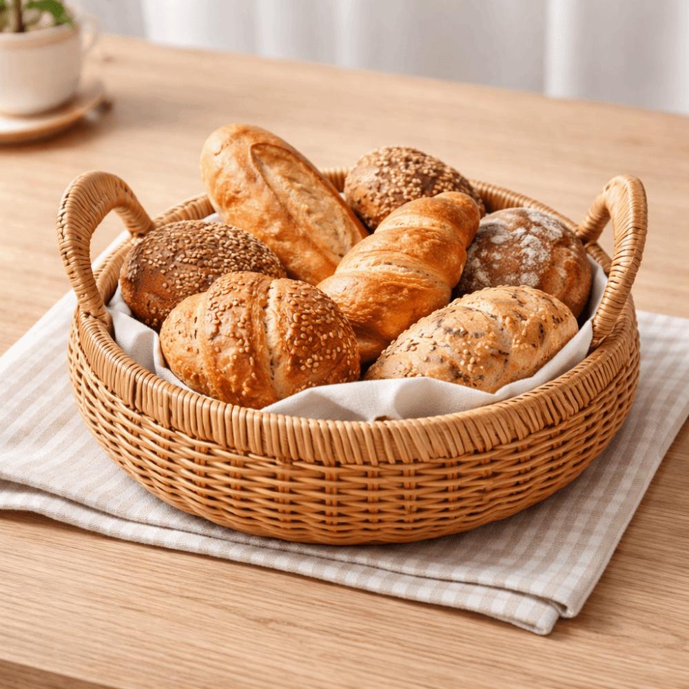 Großer Korb aus Kunst rattan Handgeflochtener Rattan-Aufbewahrungskorb für die Küche