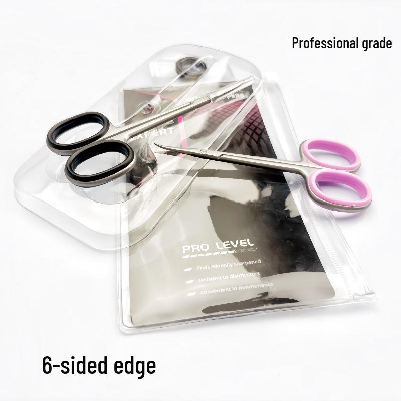 Professional Eagle Beak Manicure Set: Stainless Steel Dead Skin Cuticle Scissors with Extended 6-Sided Blade