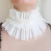 Colletto Finto a Strati Ruffled in Rete Vintage Staccabile per Costumi Vittoriani Rinascimentali Sciarpa Collo