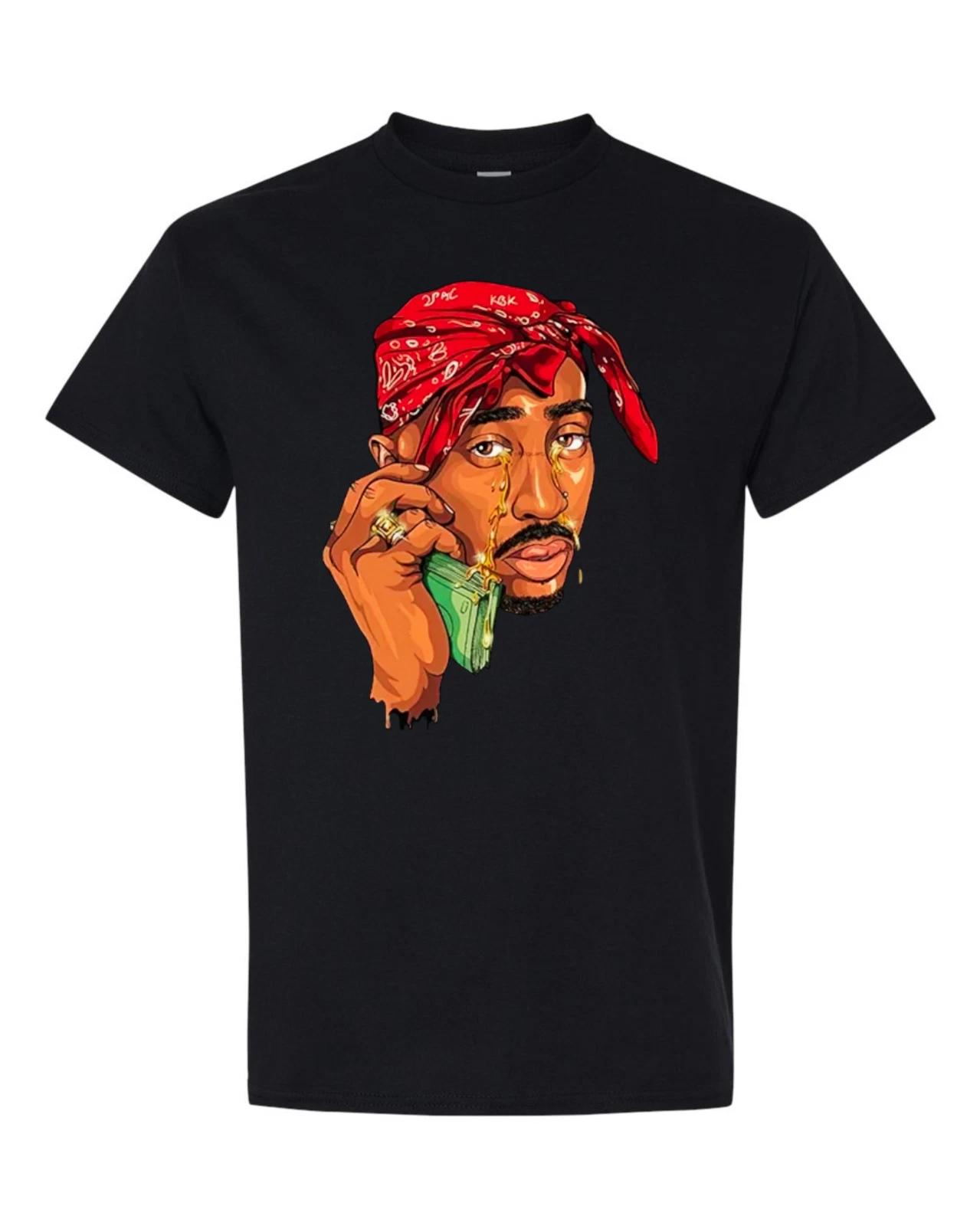 

Футболки Хип-Хоп Pac 2 Pac Основной исполнитель Черная рубашка 90-е All Eyez On Me 4XL