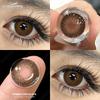 Eyeshare 2pcs Eye Contact Lens Chocolate Contact Lenses Color Natural for Daily Wear Yearly Lenses