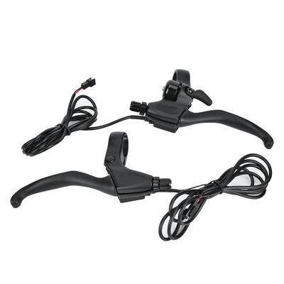 1 Pair Electric Bike Aluminum Alloy Outage Brakes Lever Grip Handle Bar Accessory Black