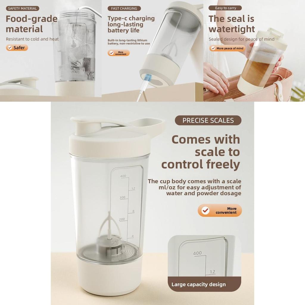 Rechargeable Shake Mixer Cup With Stirring Capabilities For Active Lifestyle