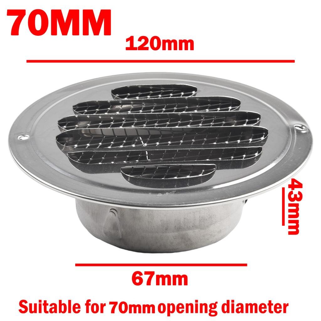 70-300mm Runde Edelstahl Lüftungsgitter Außenwand Kanal Belüftungswerkzeug Fördern Luftzirkulation Lüftungsöffnungen Kappe
