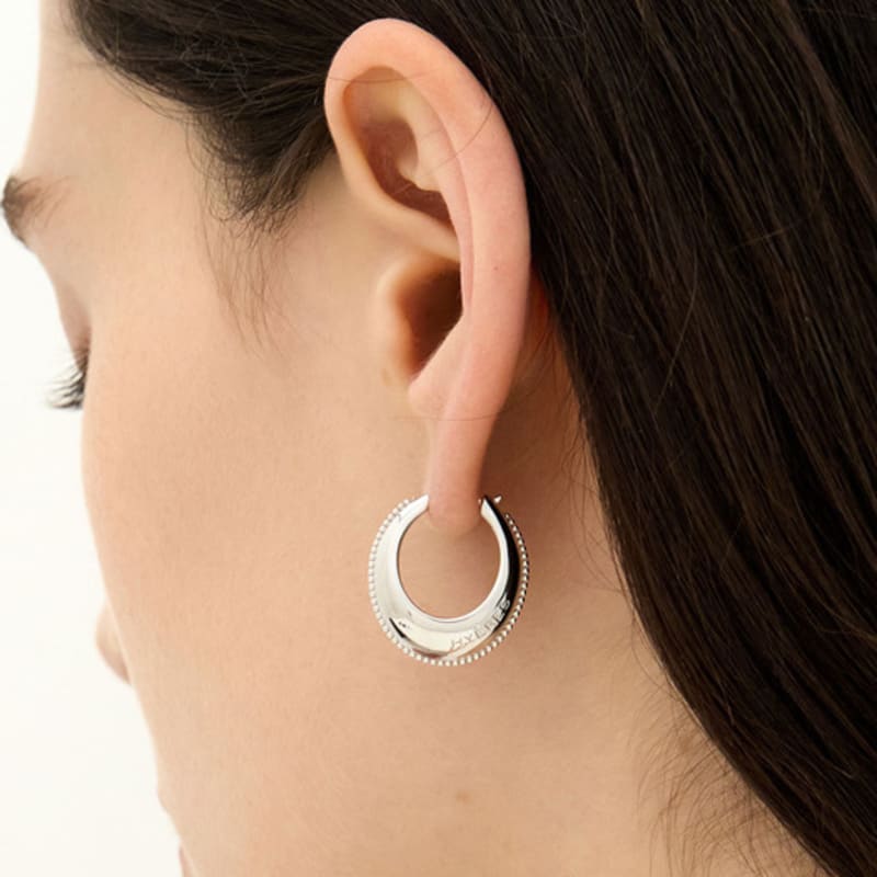 

hyeres-lor champagne moon silver (W) gout oval earrings M HL2E19242W9XXX ONE