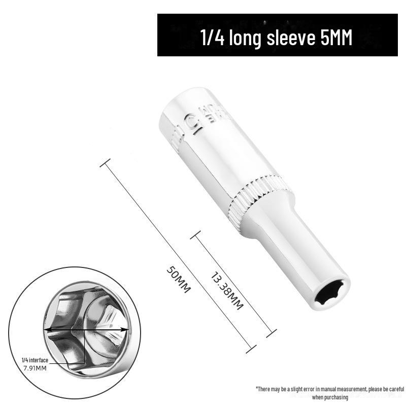 Green Forest 6.3mm Hexagonal Socket/Wrench Sleeve Set with 1/4 Socket Head Ratchet Wrench.