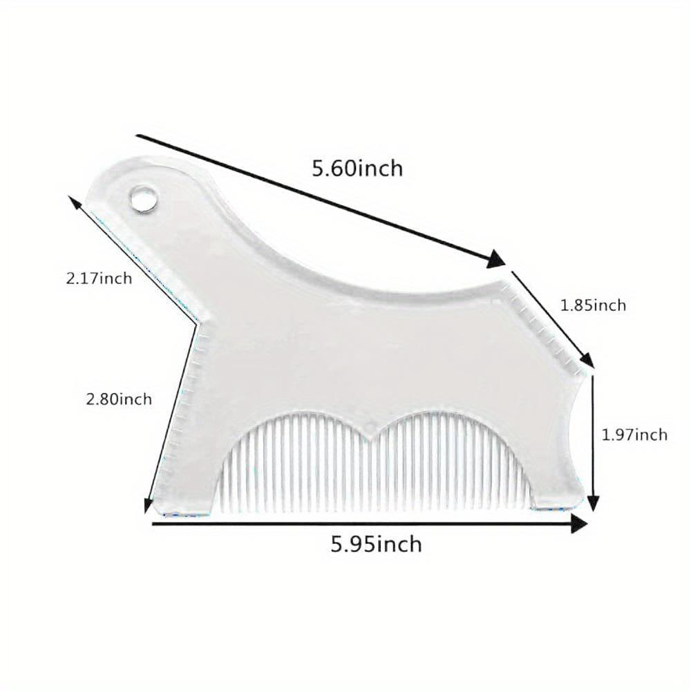 

Men s Beard Styling Comb Creative Beard Stencil and Shaping Template Tools for Perfectly Groomed Facial Hair прозрачный