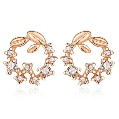 Mode Frische Girlande Ohrstecker Damen Diamant Blume Ohrringe Nische Elegant Anmutig Hochwertig Prinzessin Ohrringe