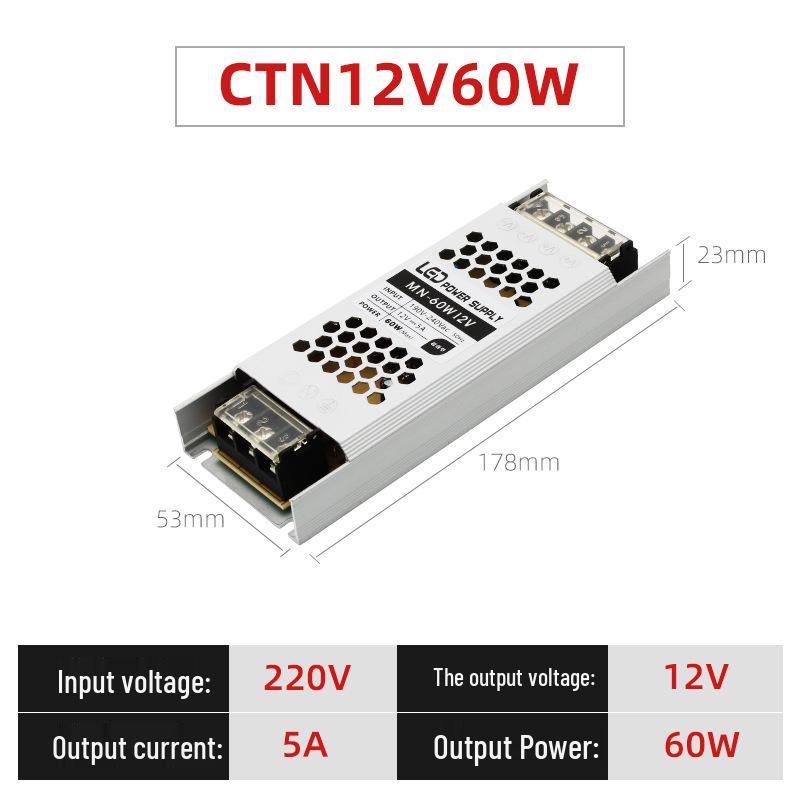 Ultra-Thin 12V DC To 24V LED Strip Power Supply