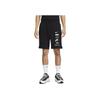 Nike Alphabet Print Drawstring Straight-Leg Shorts Men Bottoms Black FB8831-010