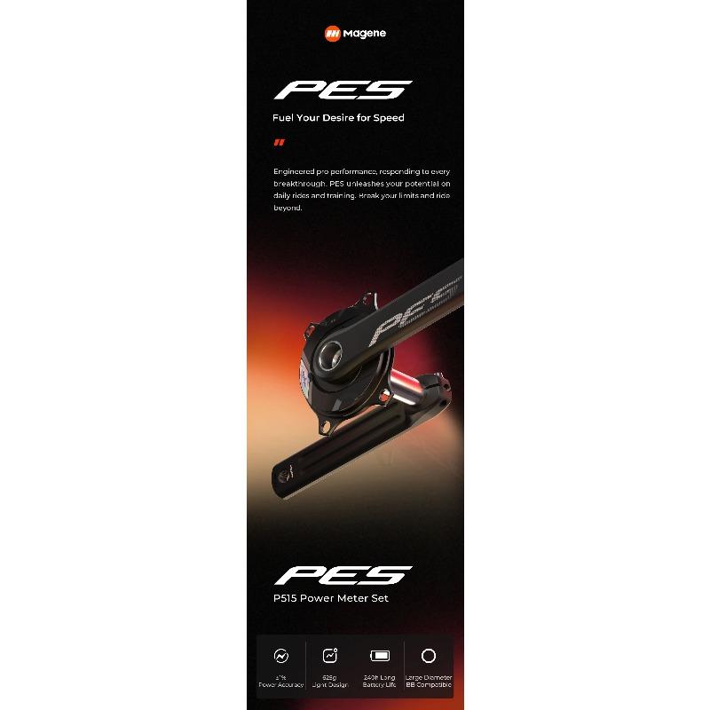 EU BIKE POWER METER Magene Power Meter for Cycling PES P515 Base 4 Bolt 110BCD 24mm Cadence Pedal Balance Ant Steel Spindle Crankset Chainring