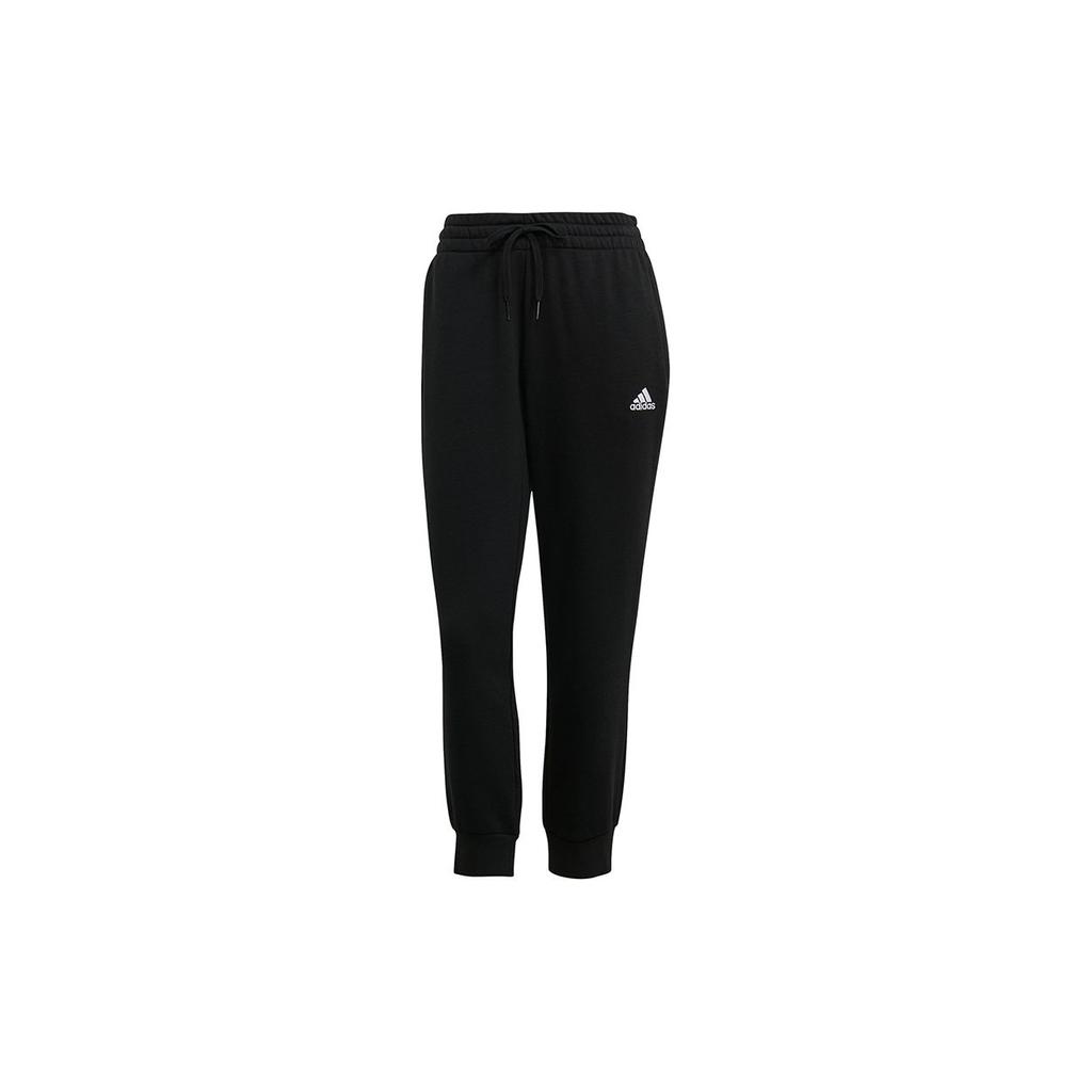 Adidas Womens Running Training Lace-Up Cuffed Sports Nine-Point Knitted Pants Women Bottoms Black GM5541