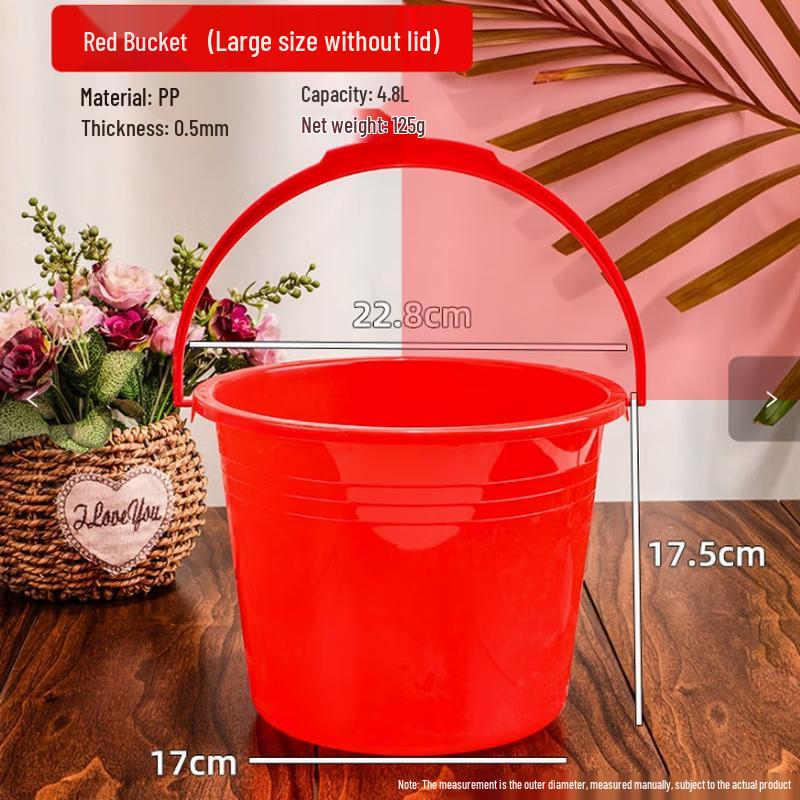 Gudrade Red Multi-purpose Plastic Bucket