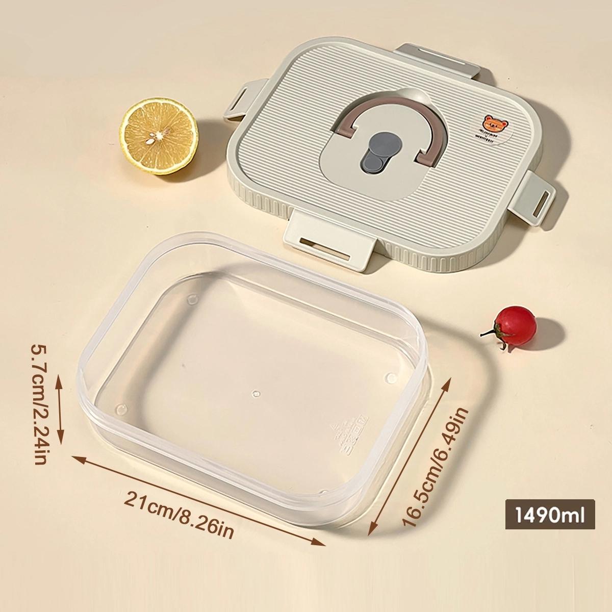 Large Capacity Plastic Bento Box With Compartment Microwave Heatable Divided Lunch Box For Kids Students Leak-proof Food Box 1619₽