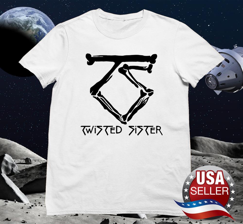 Группа Twisted Sister ХОТ НОВЫЙ белая футболка с коротким рукавом Все размеры Унисекс футболка XXXXL