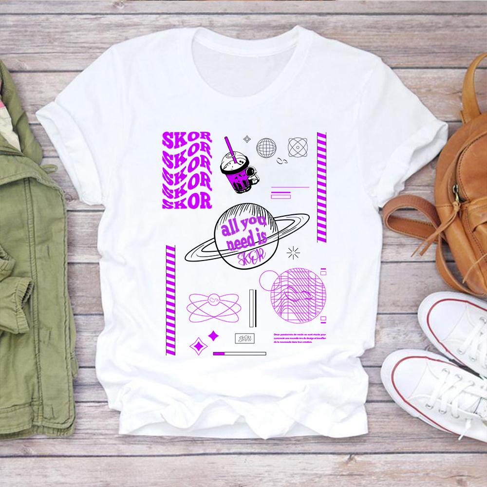 

100% бавовняна жіноча футболка з короткими рукавами, принт, круглий виріз, літня повсякденна футболка XXXXXL