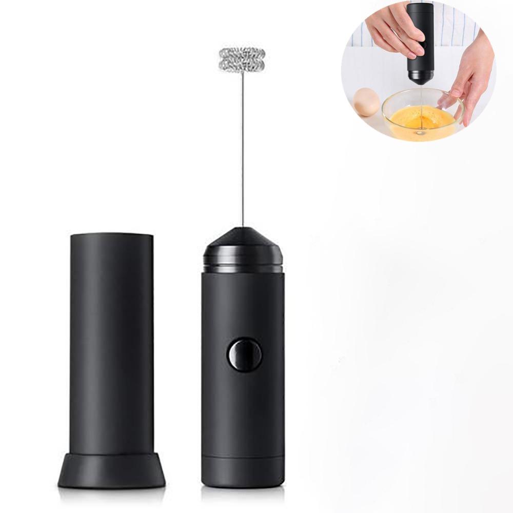 Stainless Steel ABS Electric Hand Mixer Milk Frothing Whisk  Coffee Latte Cappuccino Matcha