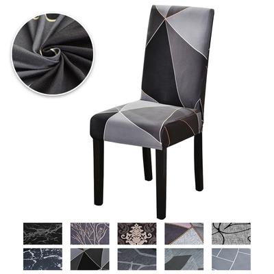 Husă elastică pentru scaune de luat masa, imprimare spandex, husă detașabilă pentru scaun pentru bucătărie, nuntă, hotel, cameră de banchet, husă pentru scaun
