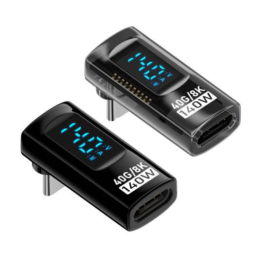 USB C Adapter 40Gbps PD 140W Derékszögű Adapter Nagy Sebességű Adatátvitel 8K Intelligens Digitális Kijelző Adapter