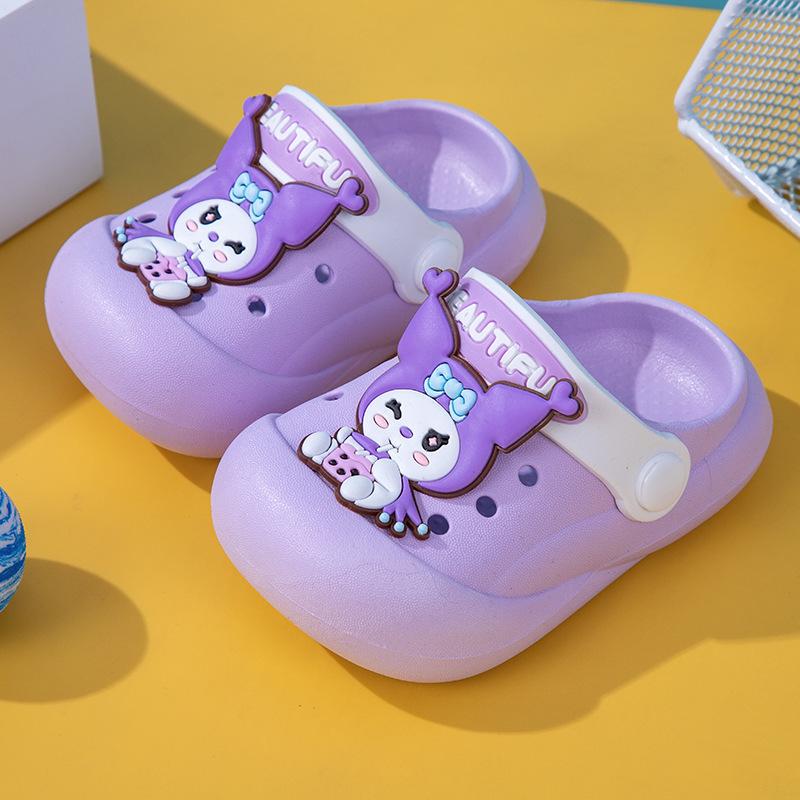 Cute Non-slip Soft-soled Clogs Summer Children's Slippers Baby Boys' and Girls' Closed-toe Cartoon Sandals for Toddlers