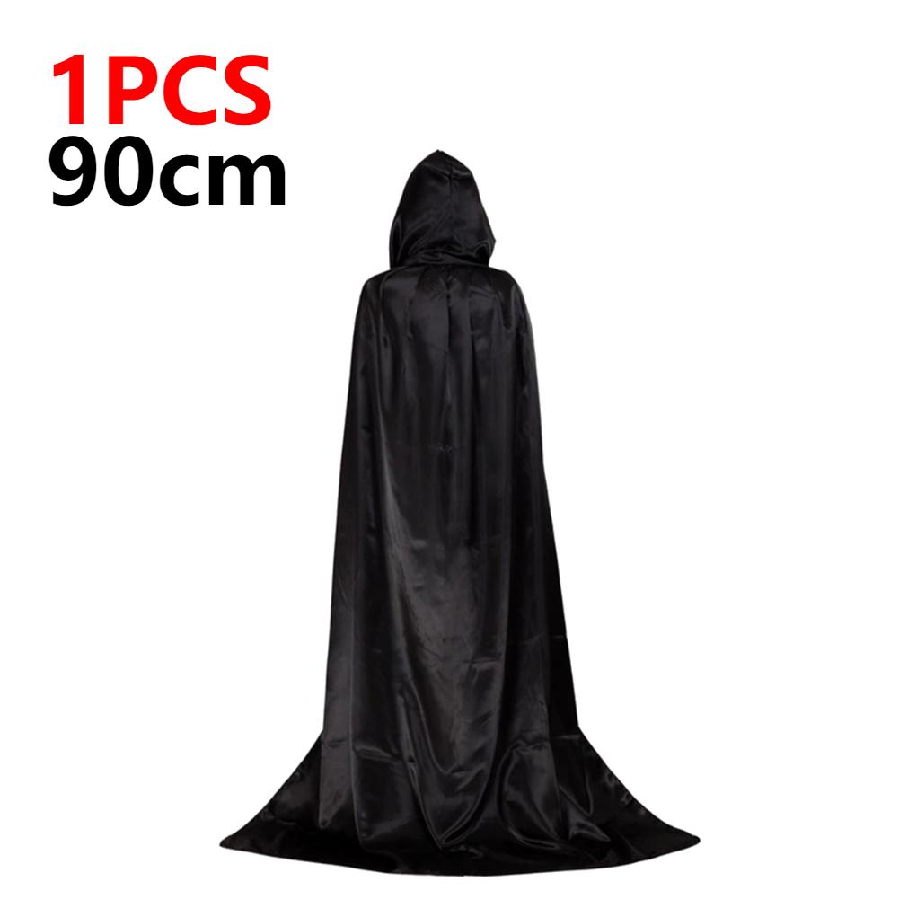 90-150cm Halloween Hooded Cloak Cape Halloween Christmas Cosplay Costume Devil Witch Vampire Cloak Halloween Costumes Party Cape