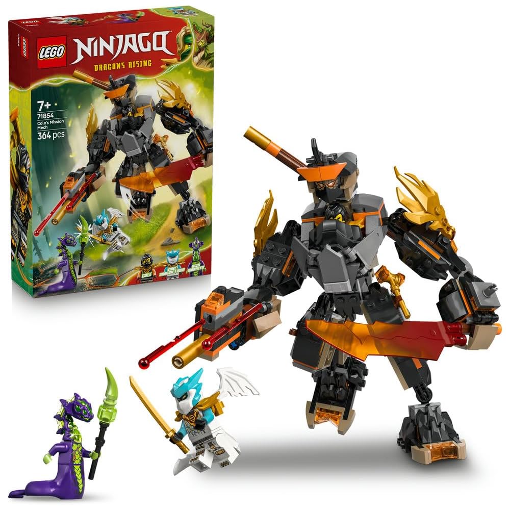LEGO Ninjago Cole s Mission Mech Suit Building Toy for Kids Ages 7-9, Creative Block Set, Ideal Gift