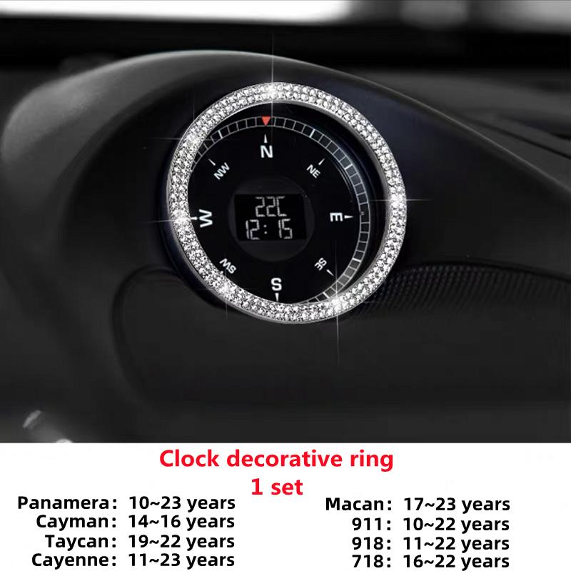 For Porsche Panamera Macan Cayman Taycan Cayenne911 918 718Air Vent Knob Diamond Decoration Crystal Interior Sticker Accessories