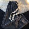 Chao Lun Bu Chao brand sweatpants corduroy loose straight casual pants men's high street wide-leg pants