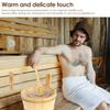 4-teiliges Set Sauna-Zubehör Holz Sauna-Eimer Sauna-Schöpfkelle mit Griffdesign 2 in 1 Sauna-Thermometer & Hygrometer Sanduhr-Timer