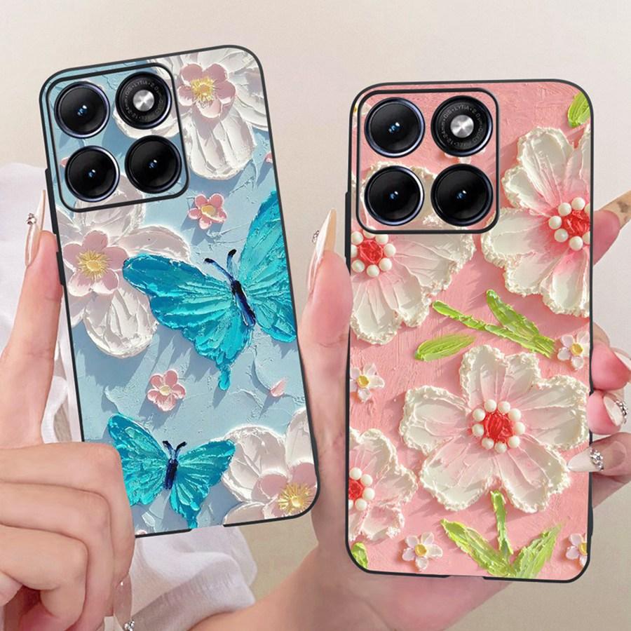 Fashion Painted Shell for Motorola Edge 70 Fusion Case Eedge70 Fusion Soft Silicone Black Cover for Moto edge 70fusion Capa