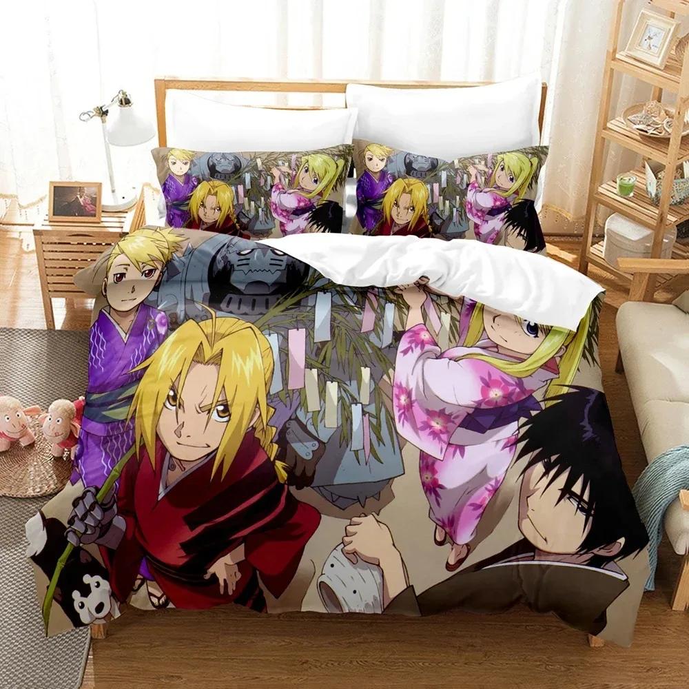 3D FULLMETAL ALCHEMIST Bedding Sets Duvet Cover Set With Pillowcase Twin Full Queen King Bedclothes Bed Linen Home Textile