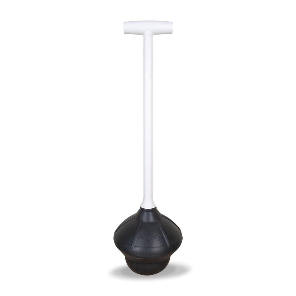 Toilet Plunger All Bowl Shapes Efficient Clog Removal Flexible Rubber Non-Marking T-Handle Comfortable Grip Durable 92-4RM
