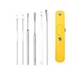 6-piece set of portable ear picks with keychain for adults, household use