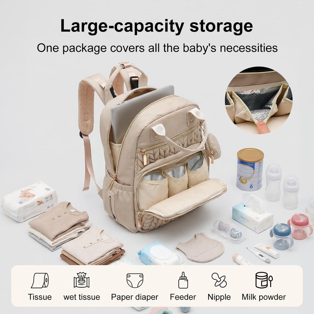 Diaper Bag Backpack Baby Girl Boy Nappy Changing Station with Changing Pad Multifunctional Waterproof Nursing Mommy Travel Bag