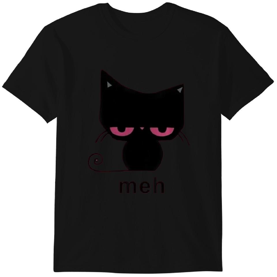

Meh Black Cat Funny T-shirt Classic T-shirt XL