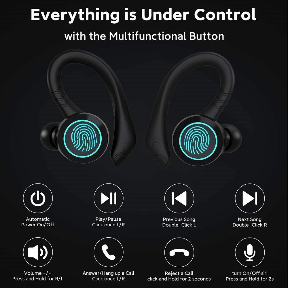 

BE1033 Waterproof Sport Earhook Music Headset Bluetooth-Compatible Earphone A