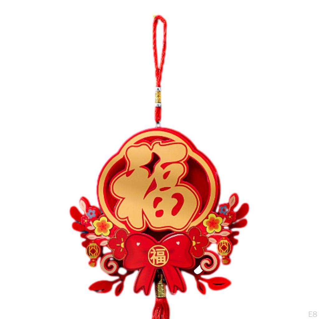 Drachen Türschild für das Chinesische Jahr mit Quastenanhängern und Fu-Zeichen